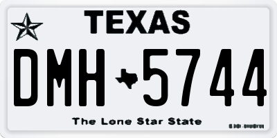 TX license plate DMH5744