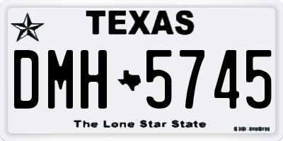 TX license plate DMH5745