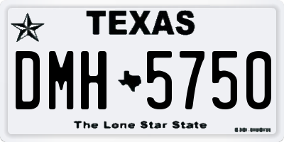 TX license plate DMH5750