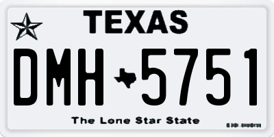 TX license plate DMH5751