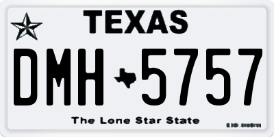 TX license plate DMH5757