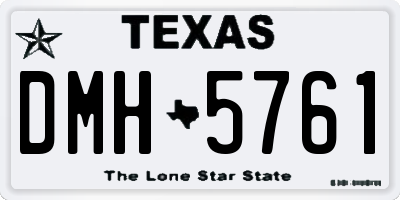 TX license plate DMH5761
