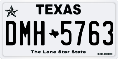 TX license plate DMH5763