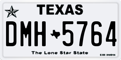 TX license plate DMH5764