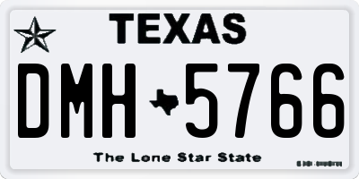 TX license plate DMH5766