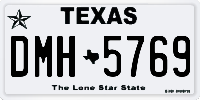 TX license plate DMH5769