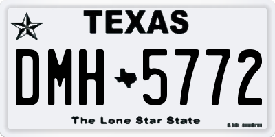 TX license plate DMH5772
