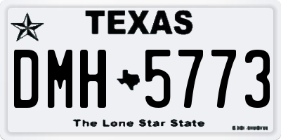 TX license plate DMH5773