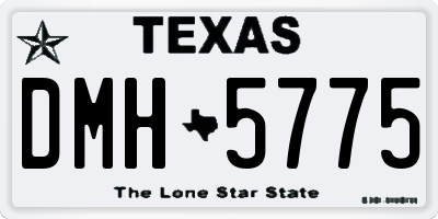 TX license plate DMH5775