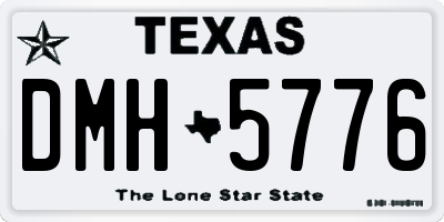 TX license plate DMH5776