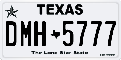TX license plate DMH5777