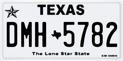 TX license plate DMH5782
