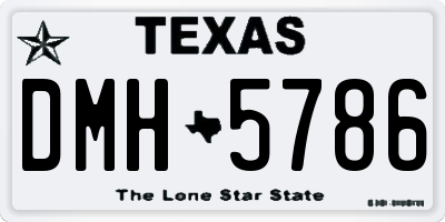 TX license plate DMH5786