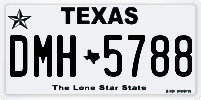 TX license plate DMH5788