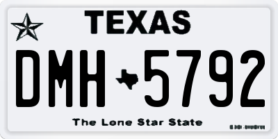 TX license plate DMH5792