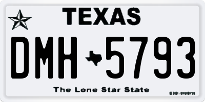 TX license plate DMH5793