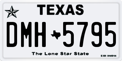 TX license plate DMH5795