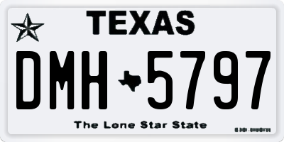 TX license plate DMH5797