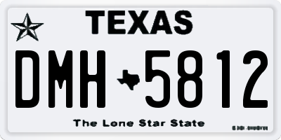 TX license plate DMH5812