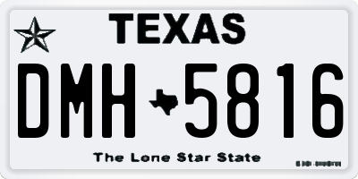 TX license plate DMH5816