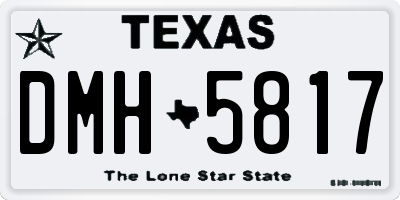 TX license plate DMH5817