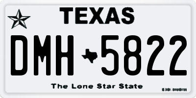 TX license plate DMH5822