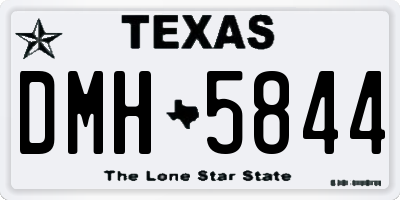 TX license plate DMH5844