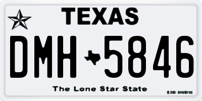 TX license plate DMH5846