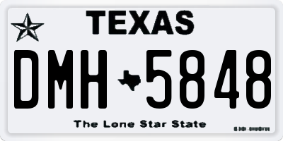 TX license plate DMH5848