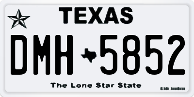 TX license plate DMH5852