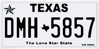 TX license plate DMH5857