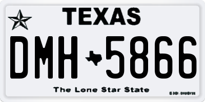 TX license plate DMH5866