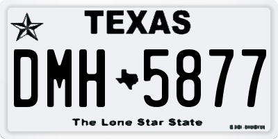TX license plate DMH5877