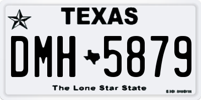 TX license plate DMH5879