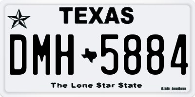 TX license plate DMH5884