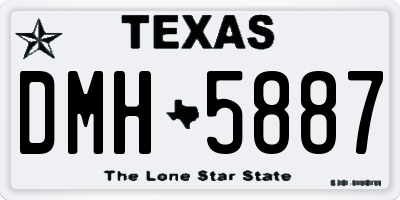 TX license plate DMH5887