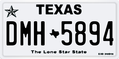 TX license plate DMH5894