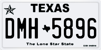 TX license plate DMH5896