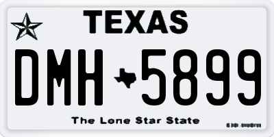 TX license plate DMH5899