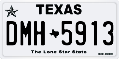 TX license plate DMH5913
