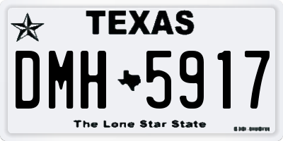 TX license plate DMH5917