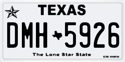 TX license plate DMH5926