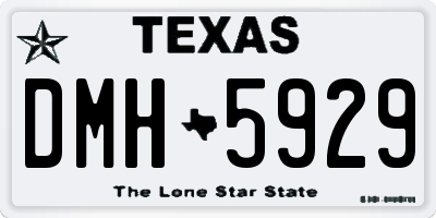TX license plate DMH5929