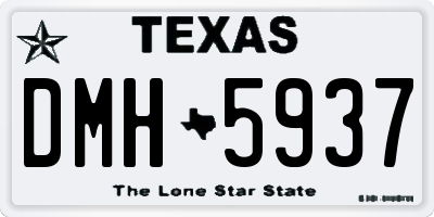 TX license plate DMH5937