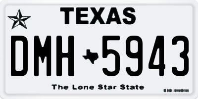 TX license plate DMH5943