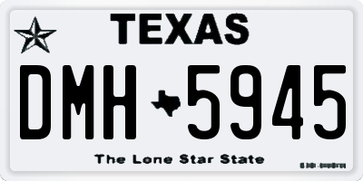 TX license plate DMH5945