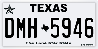 TX license plate DMH5946