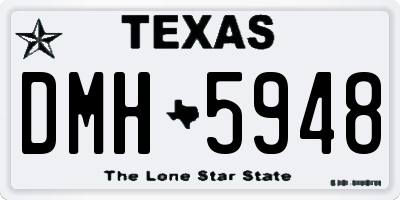 TX license plate DMH5948