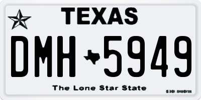 TX license plate DMH5949