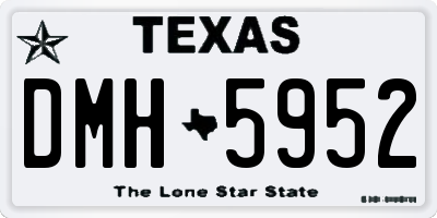 TX license plate DMH5952